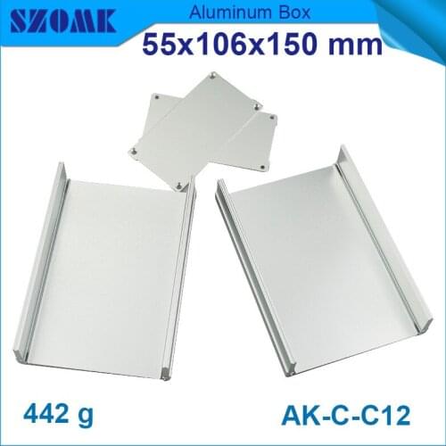 10pcs/lot heatsink silver aluminium housing enclosure for electronics distribution box 55*106*150mm