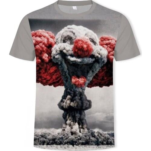 2021 summer street style 3d clown print T-shirt casual fashion mens 3DT summer T-shirt mens XXS-6XL top