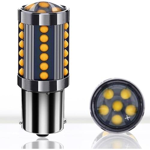 2021 Newest P21W 1156 LED BA15S Super Bright 36 Mini Cob Chips DRL Reverse Lamp Turn Signal Tail Parking Brake White DC12V Red