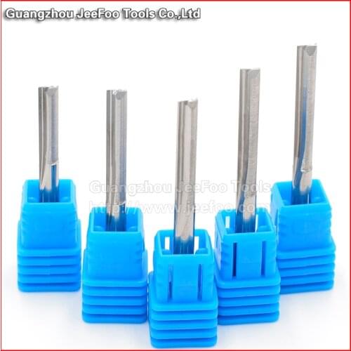 3mm/4mm Tungsten Carbide 2 Flutes Straight Milling Cutter CNC Tools For MDF, Particleboard, Plywood, PVC, Acrylic