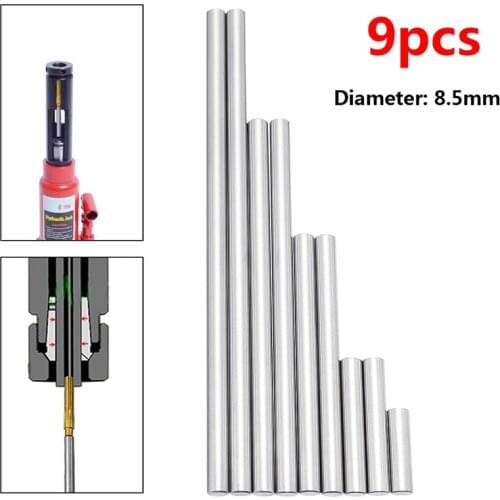 9pcs 8.5mm Ejector Pins Set Used To Push Rifling Buttons High Hardness Full Specifications Reamer Kits Machine Tools Accessories