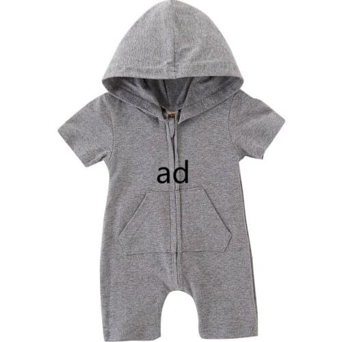 Ad logo Born Newborn Toddler Infant Baby Boys Girl Casual Romper Jumpsuit Cotton Short Sleeve Clothes Summer Sunsuit Outfits