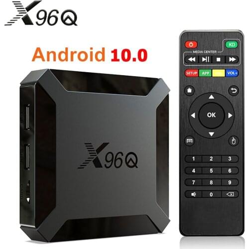 Android 10 X96Q Allwinner H313 Quad Core Smart TV Box 4K 1080p 2.4G Wifi H.265 Media Player 3D Video 2021 Set Top Box pk X96Mini