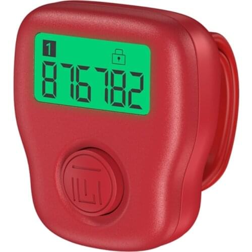 Silent Finger Counter 6 Channels Digital Tasbih Tally Clicker with LED for Prayer Knitting Sports Gift Rechargeable