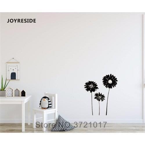 JOYRESIDE Flower Floral Wall Design Decal Vinyl Sticker Decor Decorations for Home Girl Boy Bedroom Kids Living Room Mural A410