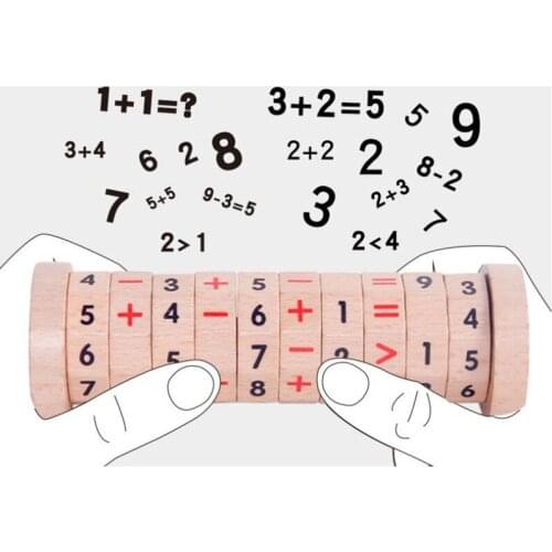 Kids Cylindrical Math Toys for Children Montessori Educational Toys Puzzles Baby Funny Number Early Learning Developing Gifts