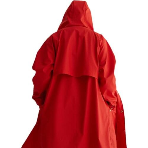 Red Couple Rain Coat Women Long Outdoor Hiking Raincoat Yellow Rain Poncho Trench Coat Men Waterproof Suit Gabardina Mujer Gift