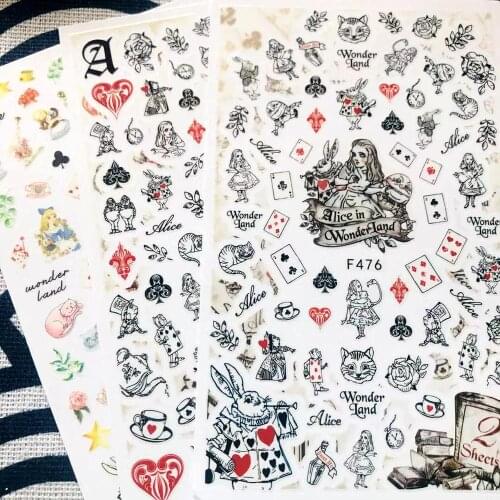 F-475-476 GIRL series LICEDESIGNS 3d nail art stickers decal template diy nail tool decorations