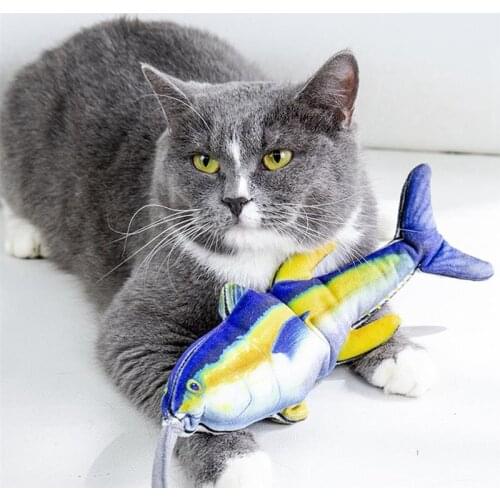 Interactive Cats Toys Creative Realistic Fish Shape Cat Teaser Toy Pet Kitten Chew Bite Resistant Toy Cats Training Supplies