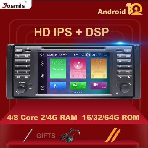 IPS DSP 1 Din Android 10 Car DVD PLAYER For BMW X5 E53 GPS stereo audio navigation multimedia screen head unit8 core 4GB 64G