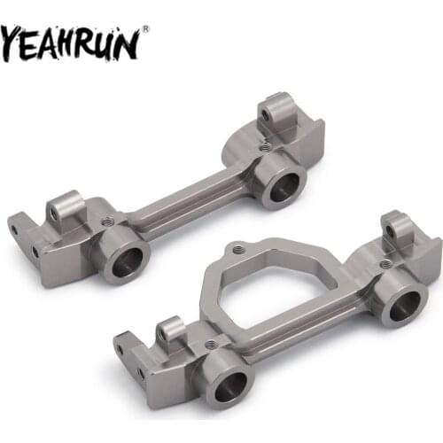 YEAHRUN Bumper Mount Aluminum Alloy Front and Rear Girder Mount for 1/10 RC Crawler Car Axial SCX10 Upgrade Parts