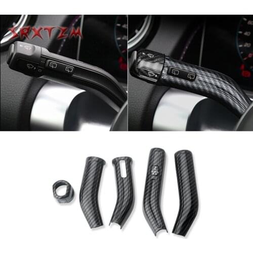 For Mercedes Benz Cla Glb Gla A B Class W177 W247 C118 X247 2020-2021 Gear Shift Lever Wiper Rod Cover Trim Chrome Carbon Style