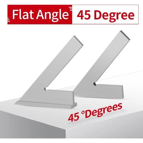 Flat Mouth Squads Type Angle Ruler Stainless Steel Flat With Seat Oblique Multi Angle Measuring Ruler Try Square Draw 45 Degree