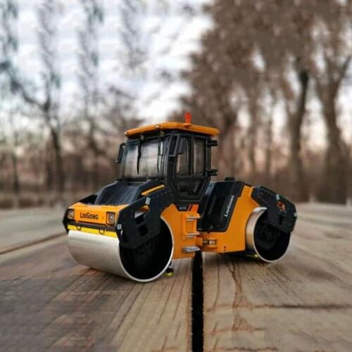 Diecast 1:50 6212E Twin Steel Wheel Roller Simulation Alloy Engineering Vehicle Model Collection Ornaments Souvenir Display Gift