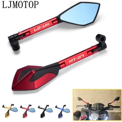 Motorcycle CNC Aluminum Rear View Rearview Mirrors Side Mirror For YAMAHA MT07 MT-07 FZ07 MT 07 2015 2016 2017 2018 2019 2020