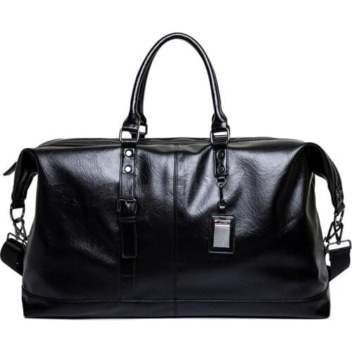 Mens Pu leather camouflage travel bag convenient large-capacity travel bag business travel hand luggage bag fitness sports han