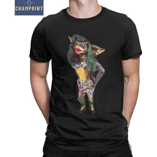 Men T-Shirts Gremlins Babe Pure Cotton Tees Short Sleeve Gizmo 80s Movie Mogwai Monster T Shirts Round Collar Clothing Summer