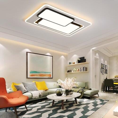 New Round/Square Modern LED Chandelier Surface Mount chandelier lighting for Bedroom Livingroom lampadario led light fixtures
