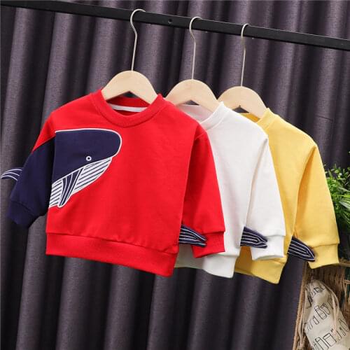 2021 New Spring Autumn Baby Boys Girl Cartoon Cotton Hoodies Sweatshirt Children Kids Casual T-Shirt Sportswear Infant Clothing