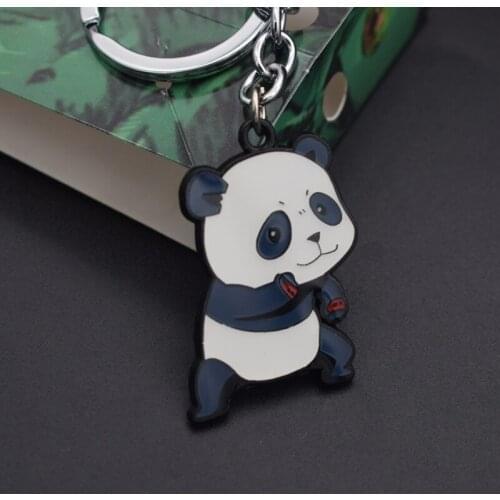 New Arrival Cartoon Gojo Satoru Yuji Itadori Kugisaki Nobara Figure Keychain Anime Jujutsu Kaisen Enamel Keyring Jewelry