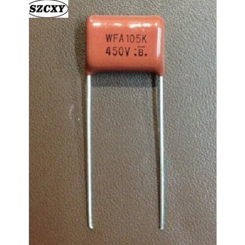 New and original 50PCS 105 450V 1UF 450V105 P15MM Thin film capacitor P15MM