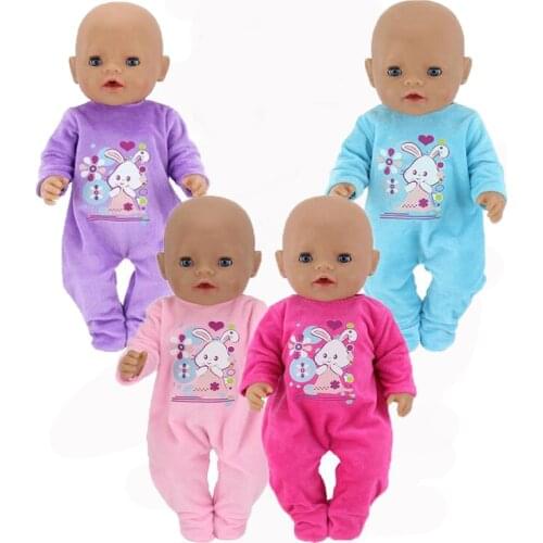 4color choose Doll ClothesFit 17 inch 43cm Doll Clothes Born Baby Doll Accessories Suit For Baby Birthday Festival Gift