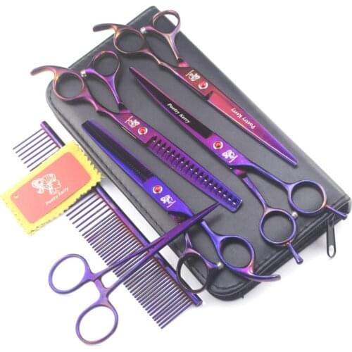 Professional Grooming Tesoura For Pet Dog Stainless Steel Scissors Pet Grooming Scissors Dog Groomings Cutting Shears Hair Tools