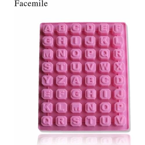 Facemile Letter Shape Fondant Cake Decorating Icing Cutter Mold Chocolate Jelly Candy Pudding Mould Cake Baking Decoration Tool