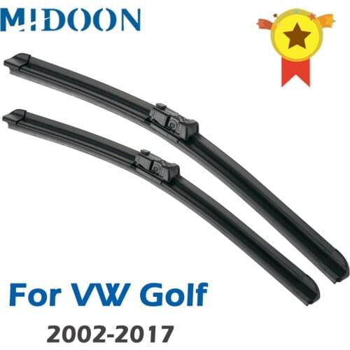 MIDOON Wiper Blades for VW Golf Mk4 / Mk5 / Mk6 / Mk7 Model Year from 2002 to 2017 2003 2004 2005 2006 2007 2008 2009 2010 2011