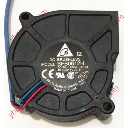 Detla Electronics BFB0612H AR00 DC 12V 0.36A 60x60x25mm Server Cooling Fan
