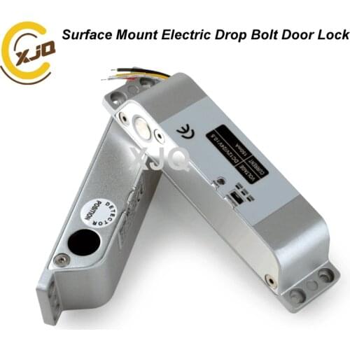 XJQ DC12V Time delay Surface Mount Locks Fail safe Electric Drop Bolt Door Lock for Access Control System