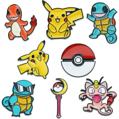 Funny Pets Japanese Anime Movies TV Animals Enamel Pins Fashion Metal Cartoon Lapel Pin Brooch Jewelry Gift To Fans Friends