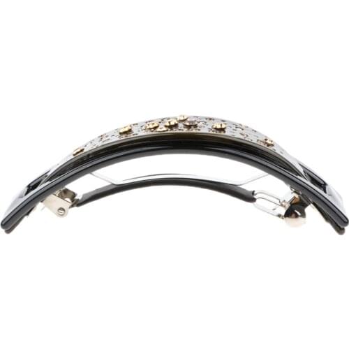Fashion Large Rhinestone Barrettes Hair Claws Women Girls Hair Pins Automatic Hair Clip Ponytail Holder Hair Accessories