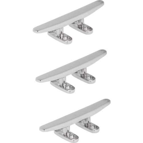 3x Marine 316 Stainless Steel High Performance Hollow Floor Boat Cleat 4 "