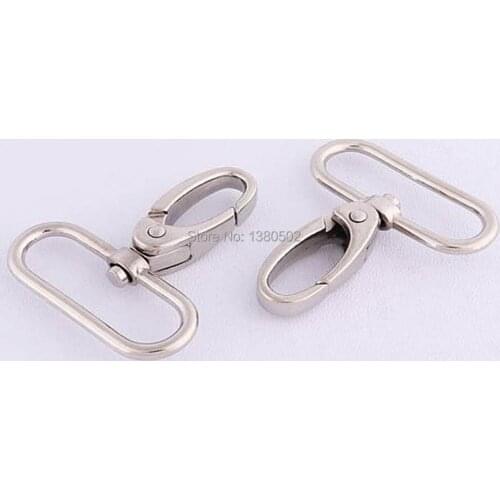 5PCS Matel Snap Hooks Rotary Swivel For Backpack Nickel Plated Lobster Clasps