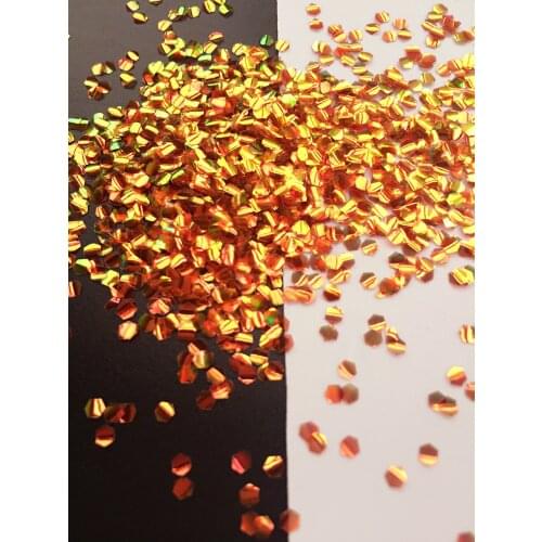 3 mm Translucence Brown Aurora Polaris Effect Nail Glitter Nail Art Rainbow Fish Scale Iridescent Colors Shifting Flakes YZ316