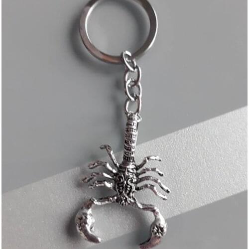 Charms Key Chains Jewelry Punk Keychain Scorpion Dangle Pendant Stainless Steel Key Rings Chain For KeysMen Women Accessories