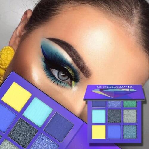 CmaaDu 9 Color Mineral Glitter Diamond Eyeshadow Palette Makeup Matte Shimmer Pigmented Eye Shadow Cosmetics Powder For Women #2
