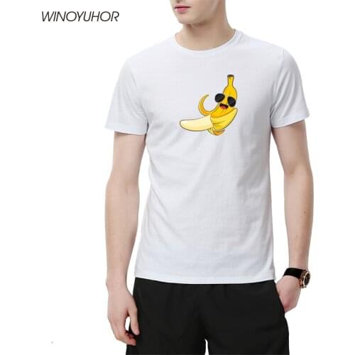 Mens Banana Disrobe Funny Design Print T-Shirt Summer Humor Joke Hipster Tshirt Casual Short Sleeve Outfits Streetwear