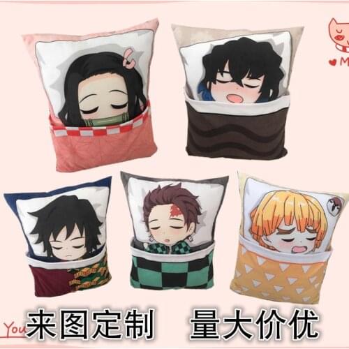 Demon Slayer Kimetsu No Yaiba Q Posket Kamado Tanjirou Nezuko Zenitsu Giyuu Inosuke Plush Figure Model Collection Doll Toys