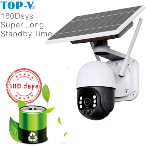 ICSEE APP 3MP 8W Solar Outdoor IP Camera Rechargeable Battery Powered PTZ WIFI Camera