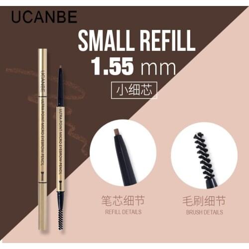 Canbe Carving Eyebrow Pen Single Beginner Eyebrow Pen Natural Color Not Easy Halo Dye Double Head Eyebrow Pen with Eyebrow Brush