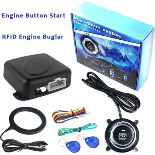 Power Button Push Engine Start Stop RFID Lock Keyless Start With Security Anti-theft System Intelligent Sensor Car Universal