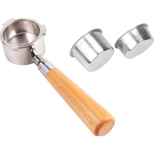 Coffee Bottomless Portafilter for Delonghi Filter 51MM Replacement Filter Basket Set Coffee Accessories, 3PCS