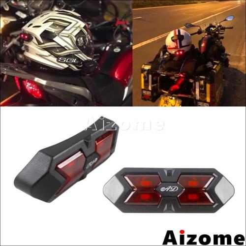 Motorcycle Helmet Light Night Safety Flashing LED Signal Warning Light USB Motorbike Scooter Motocross Stick-up Helmet Lamp