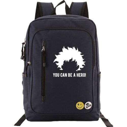 My Hero Academia Deku You Can Be a Hero Backpack Bag Zipper Pocket Bag Men Women BookBag Student School Travel Laptop Mochila