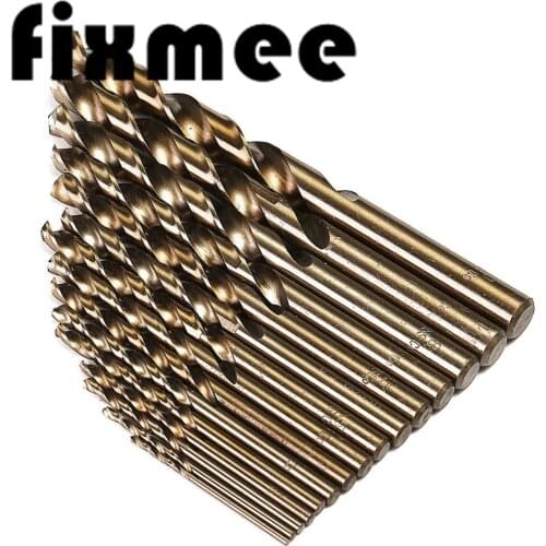 15pcs 1.5-10mm M35 Cobalt HSS Co High Speed Steel Drill Bits Set Metal Wood Working Straight Shank Twist Drill Bit Power Tools