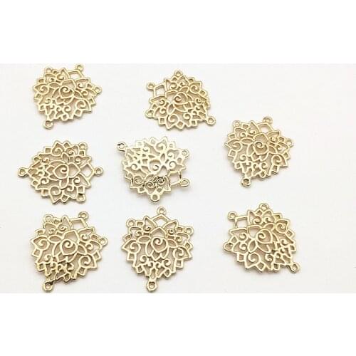 New Arrival! 24x16mm 100pcs Copper Flower Shape Charm for Handmade Necklace/Earrings make DIY Parts,Jewelry Accessories Findings