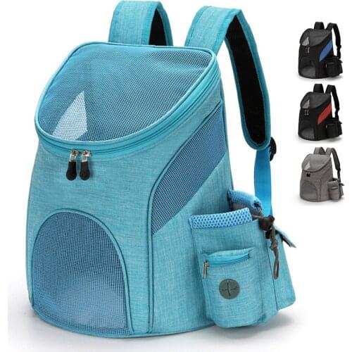 New Outdoor Pets Dog Carrier Bag Portable Double Shoulder Backpack Travel Puppy Bag Breathable Pet Carrying for Small Dogs Stuff