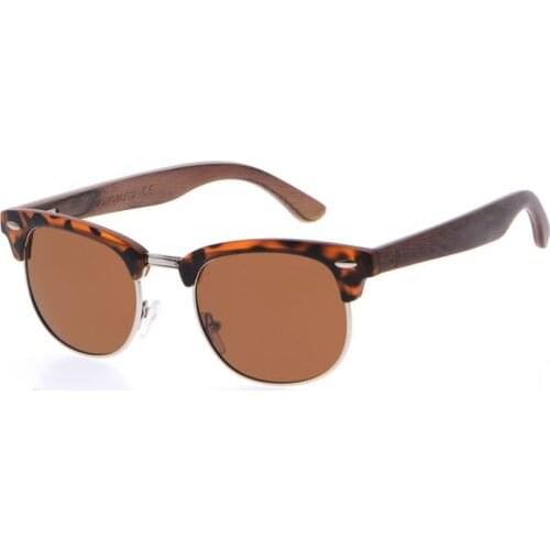 Polarized Pc Demi sunglasses and Maple wood coffee Colbun lenses
